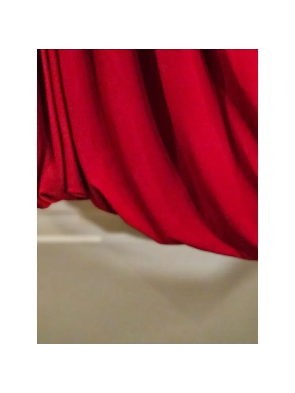 Jovani Red One Shoulder Dress with Silver Chain Rhinestone Strap Size 8 - Picture 15 of 17